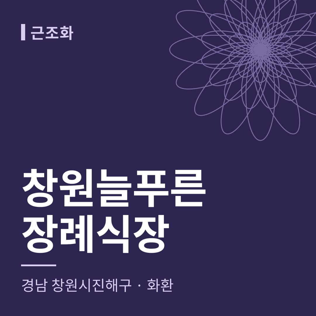 창원늘푸른장례식장 화환 — 경남 창원시진해구