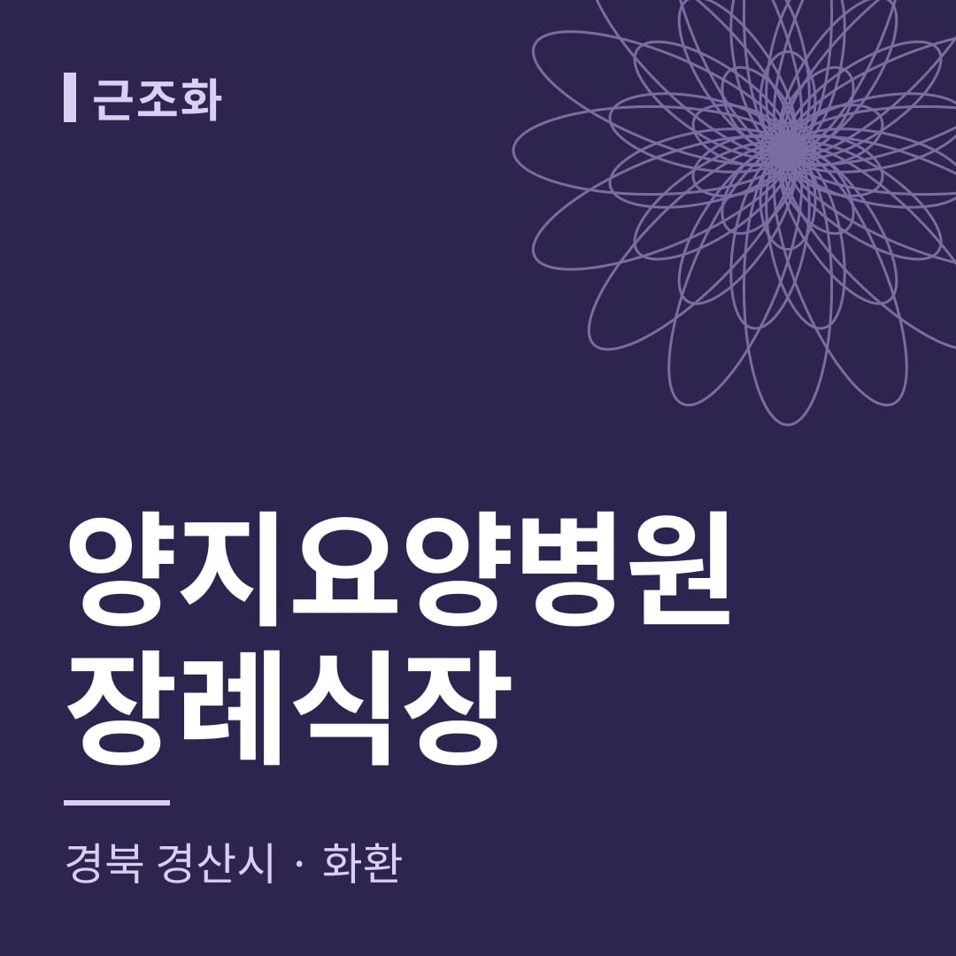 양지요양병원장례식장 화환 — 경북 경산시
