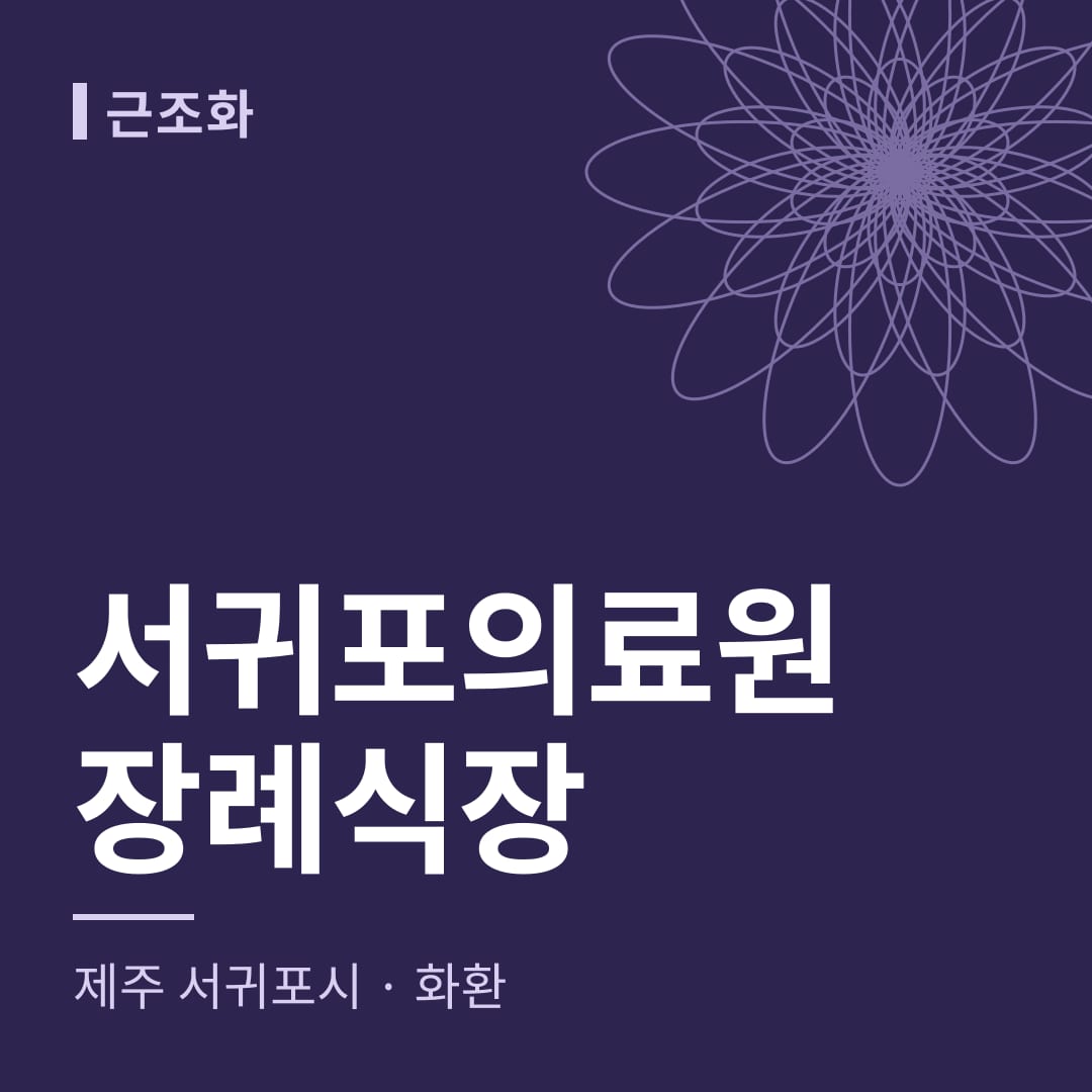 서귀포의료원장례식장 화환 — 제주 서귀포시