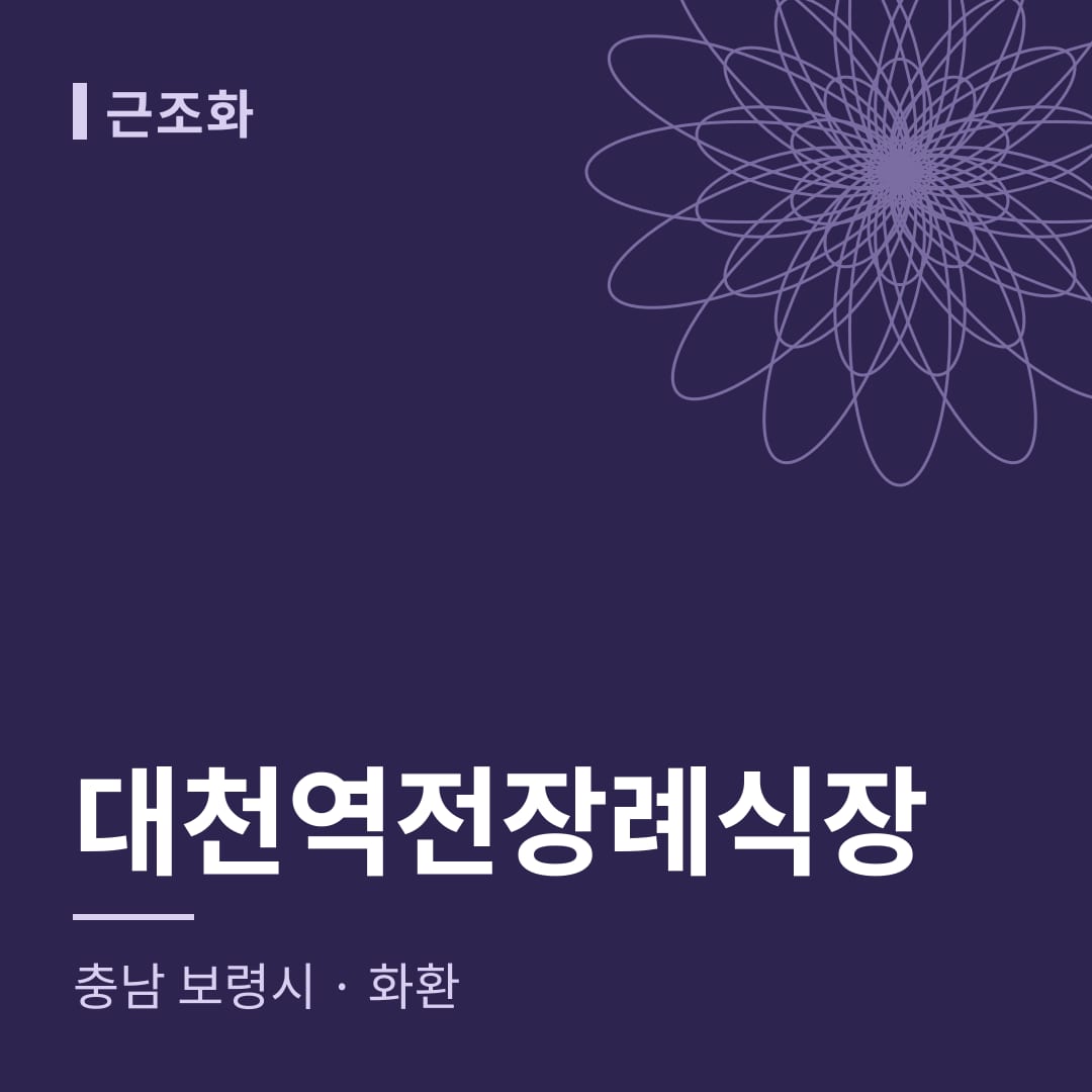 대천역전장례식장 화환 — 충남 보령시